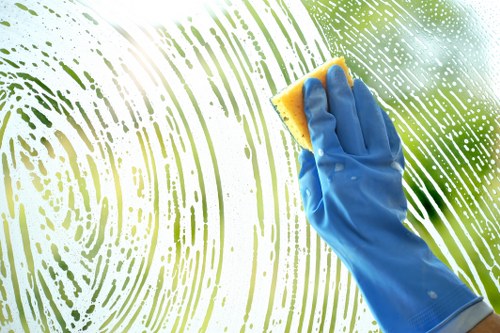 End-of-service cleaning equipment and checklist for a carpet cleaning visit