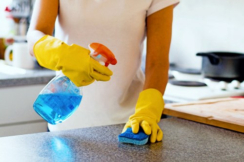 Technician preparing carpet cleaning equipment in Chelsea