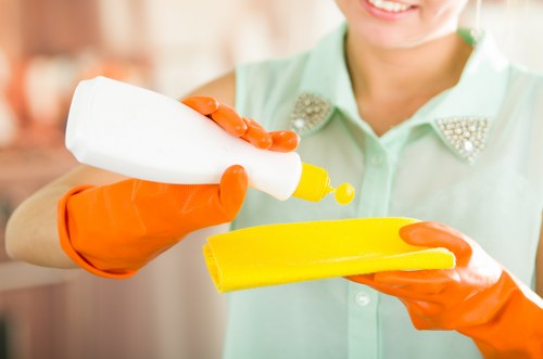 Carpet cleaner in Chelsea preparing to deep clean a high-traffic area